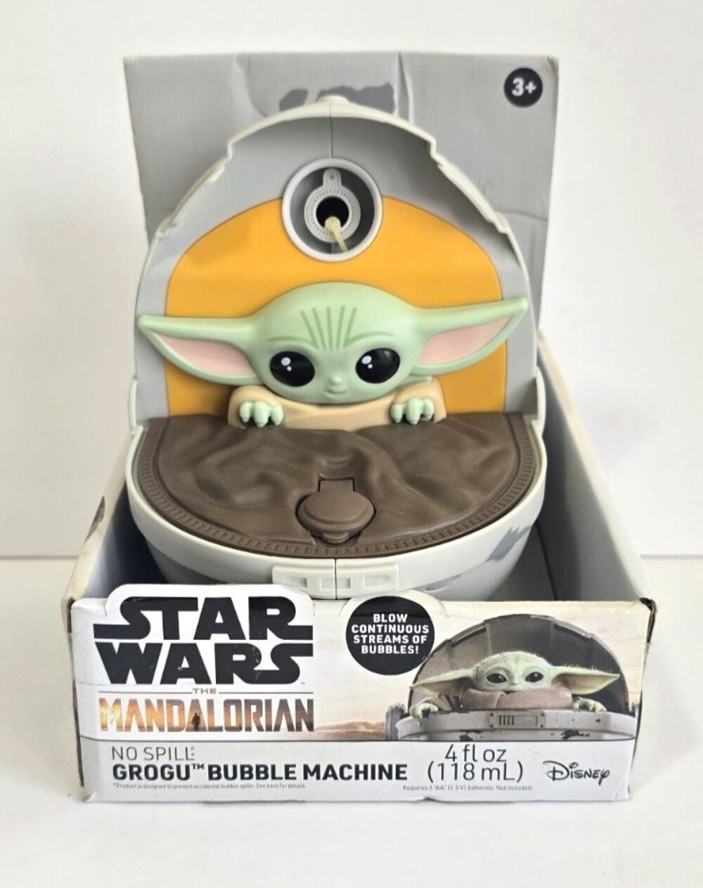 Star Wars Mandalorian Grogu No‑Spill Bubble Machine Baby Yoda Disney 2022 New